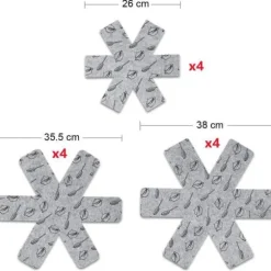 Grytavdelare, pannskydd, avdelare, för brickor, porslin, wokar, förhindra repor, kök, 12 st