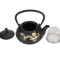Guld Dragon Iron Tekanna - 0,3L kapacitet, japansk stil, skrivbordsdekoration