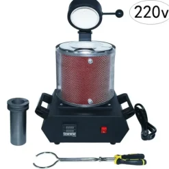 Guldsmältugn, 3 kg kapacitet, 220 V spänning, EU-kontakt,Röd 220V EU-kontakt