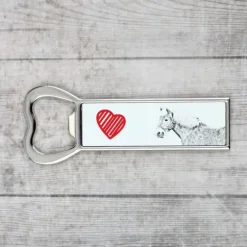 Haflinger Fohlen - flasköppnare med häst, personlig kylöppnare, unik present till en man från Art-Dog