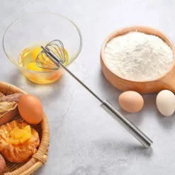 Halvautomatisk äggvisp i rostfritt stål Mixer Mixer Mjölkskummare Köksredskap (K3328#B (M))