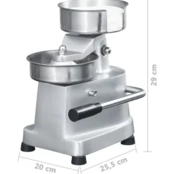 Hamburgerpress i aluminium med 500 pappersark | Diameter: 13 cm | Perfekt för professionell användning