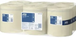 Handduksrulle, Tork M2 Basic, 1-lagers, Midi, 300m x 20,5cm, Ø19cm, gul, återvunnet papper - (6 st.)