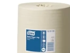 Handduksrulle, Tork M2 Basic, 1-lagers, Midi, 300m x 20,5cm, Ø19cm, gul, återvunnet papper - (6 st.)