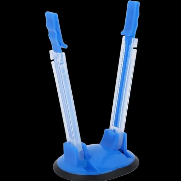 Hands-Free Baggy Rack Clip - Adjustable Kitchen Food Storage Bag Opener (Blue)