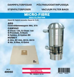hanestroem Dammsugarpåsar Hanestrom Husky 8510.8610.Qbas