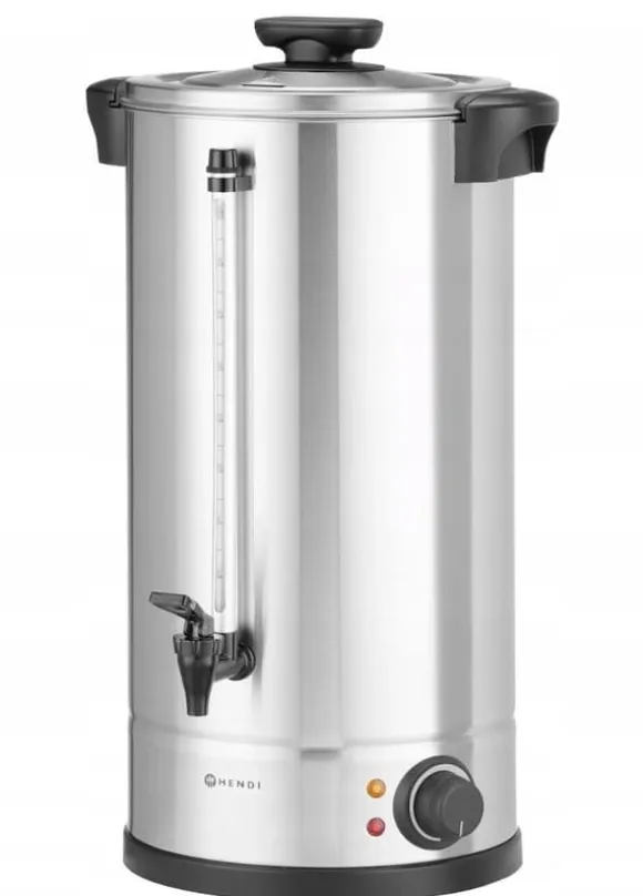 HENDI Vattenkokare 20L, 2250W, Rostfritt Stål, Automatisk Temperaturhållning