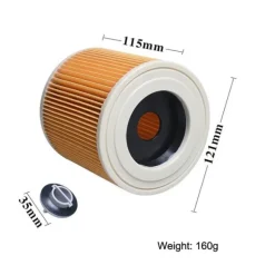 HEPA-filter för Kärcher WD2/WD3/MV3/MV2/A2004/A2054/A2204/A2656