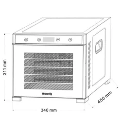 HKOENIG Torktumlare - DSY900 - Temperatur från 35°C till 70°C - Integrerad timer - 650W