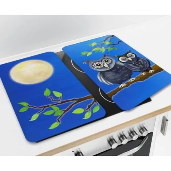 Hällskydd - WENKO - Uggla - Härdat glas - Set om 2 - 30x52 cm