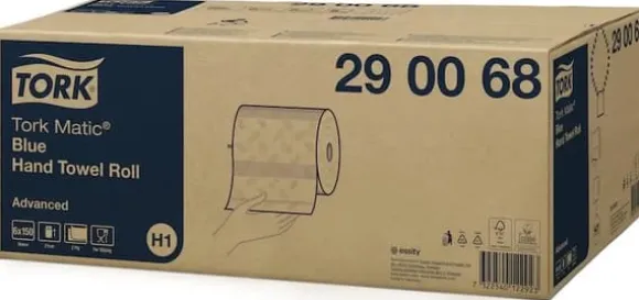 Håndklæderuller Tork Matic® Advanced H1 blå 2-lag 150m - (6 ruller pr. karton)