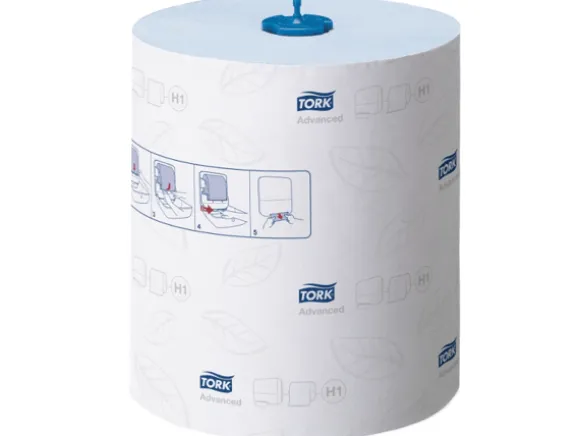 Håndklæderuller Tork Matic® Advanced H1 blå 2-lag 150m - (6 ruller pr. karton)