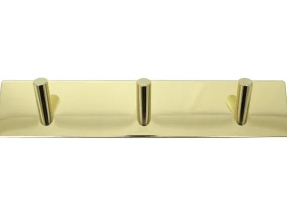 Home>it® självhäftande klädkrok med 3 krokar 20 x 4 cm polerad mässing