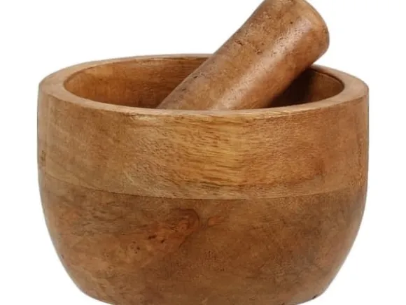 Home Styling Collection Moździerz kuchenny z drewna mango, 10 x 6 cm