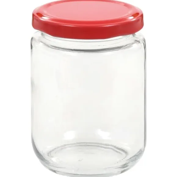 Honungsburkar - Living Syltburkar i glas med röda lock 96 st 230 ml