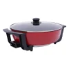 Hot Pot, 6L kapacitet, 5-hastighets temperaturkontroll,Röd