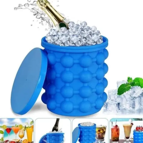 HUHUDAY ISBOX Bac agrave Glaccedilons Ice Cube Magic Ice Cube Maker Silikon Ice Cube Hink Ice Cube Form med lock171