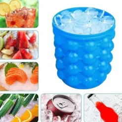 HUHUDAY IS LÅDA Bac agrave Glaccedilons Ice Cube Magic Ice Cube Maker Silikon Ice Cube Hink Ice Cube Form med lock222