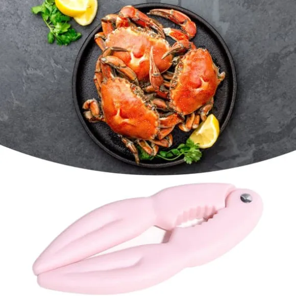 Hummerknäckare PP aluminiumlegering Enkel borttagning av skalet Benknäckare Verktyg för familjemiddag Rosa
