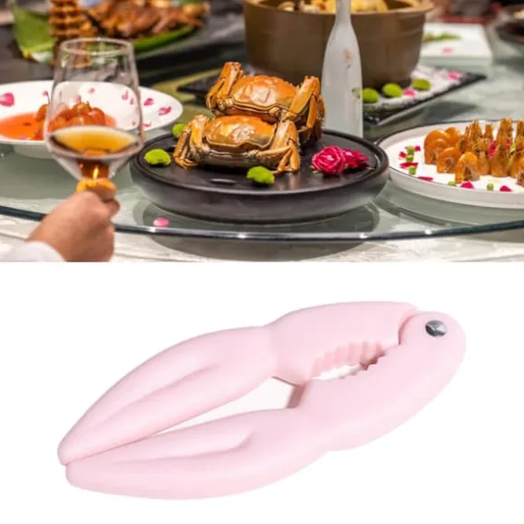 Hummerknäckare PP aluminiumlegering Enkel borttagning av skalet Benknäckare Verktyg för familjemiddag Rosa