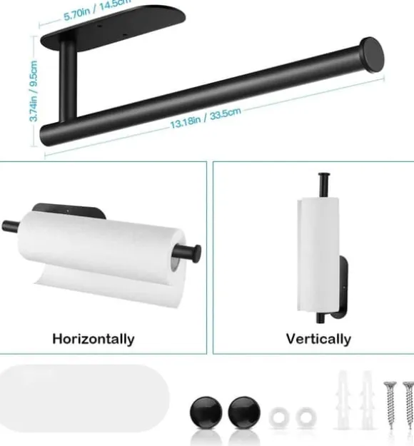 Hushållspappershanddukshållare i rostfritt stål - 1 st