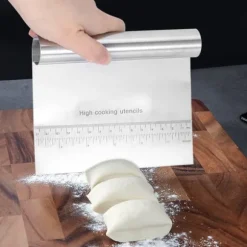 Hushålls Rostfritt Stål Kakdegskrapa med Vågar Kök DIY Bakverktyg