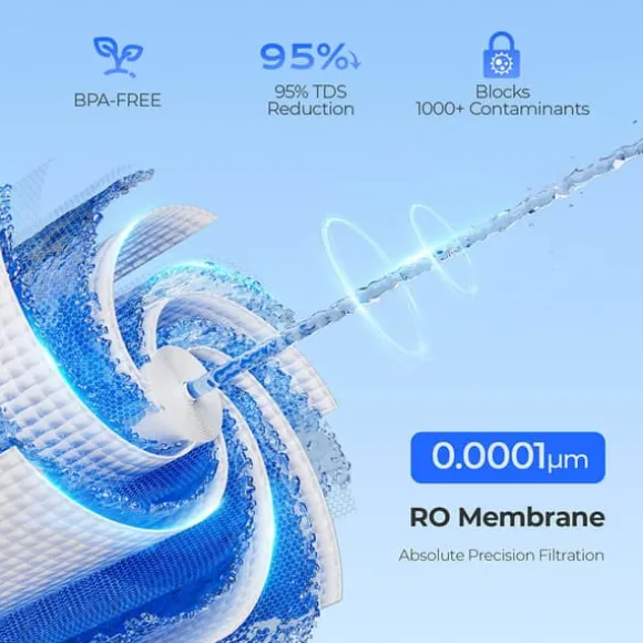 Hydrofast W100 vattenrenare - 8 temperaturinställningar RO-filtrering UV-sterilisering 4 liters tank 2200W omedelbart varmvatten