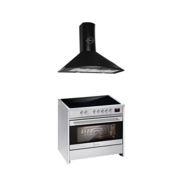 Induktionshäll - GURARI - GCH E 913 X - 90 cm - 5 induktionszoner - XXL Ugn 121L