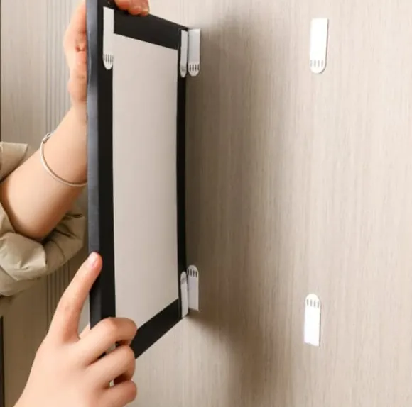 INF Tavelförhängningskrokar utan borrning, självhäftande tavelupphängningsremsor för tung belastning