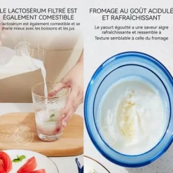 INN Yoghurtsil med lock Bärbar återanvändbar grekisk yoghurtsil Vassleavskiljare för grekisk yoghurtjuicete