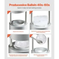 Isbollpress 5,3 cm Silver, Flygplansaluminium, Bartillbehör