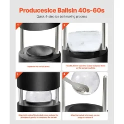 Isbollpresskit, 6 cm, Svart, Aluminium