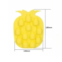 Ishink - Ananas - Silikon - 14 x 18,5 cm - Utan BPA - Gul