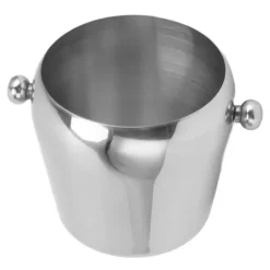 Ishink i rostfritt stål Champagne Ishink Vinkylningshink Dryckesbalja med smidigt handtag för hemmabarer Fester Silver Naken Stor 2L