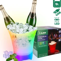 Ishink RGB LED-ljus iskylare 5L för champagne STOR
