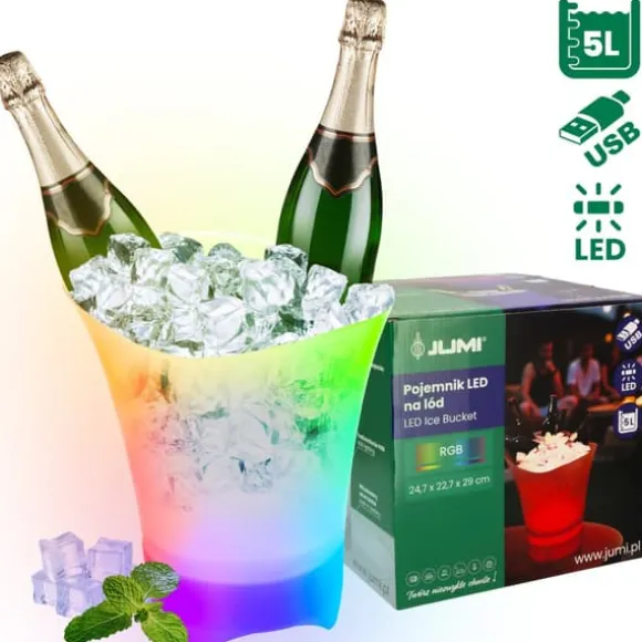 Ishink RGB LED-ljus iskylare 5L för champagne STOR
