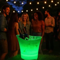 Ishink RGB LED-ljus iskylare 5L för champagne STOR