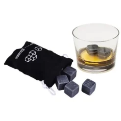 Iskuber för Whisky, kylstenar för vin, granit Whisky-stenar, Champagne 9 delar VIT