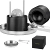 Iskula Press, 2,4" Iskula Maker, Aluminium Iskula Press Kit för 60 mm Is sphere, tång och droppbricka, för whisky & cocktail.