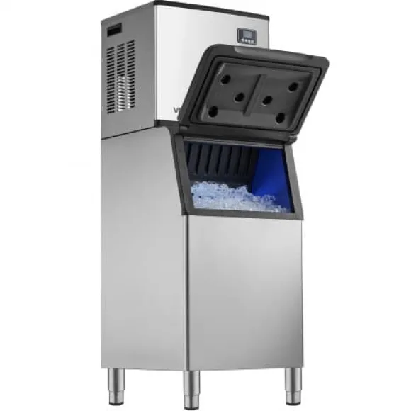 Ismaskin, 181,4 kg/24h, 136 kg förvaring, 580x668x1105 mm, rostfritt stål