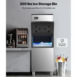 Ismaskin, 181,4 kg/24h, 136 kg förvaring, 580x668x1105 mm, rostfritt stål