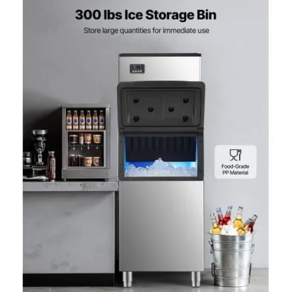 Ismaskin, 181,4 kg/24h, 136 kg förvaring, 580x668x1105 mm, rostfritt stål