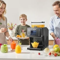 Ismaskin, 0,8L behållare, rostfritt stål, silver