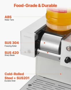 Ismaskin - Nugget/Snöflingeis - Kapacitet 40 kg/dygn - Vattentank 1,8 l - Snabbkylning 90 s - Rostfri konstruktion