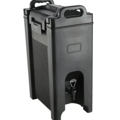 Isolerad dryckesdispenser, 5 gallon, livsmedelsklassad LDPE, varm/kall dryck, termisk kylare, tvåstegs kranhandtag.