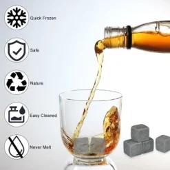issten isbitar whiskystenar Förpackning med 9 st Whisky Chilling Stone Iskuber Drycker Vin Ölkylare Barware Cubes