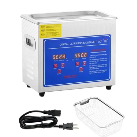 JPS-20A Ultrasoundrengörare 3L, digital display, rostfritt stål, för smycken och ultraljudsrengöring.