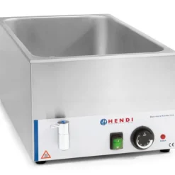 Justerbar elektrisk vattenbain marie för GN1/1 150mm med kran - Hendi 238912