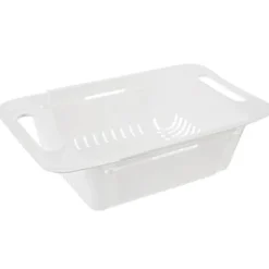 Justerbar kökssil för diskho, sil, durkslag för diskho, 32-44x20x8cm ORION 731623