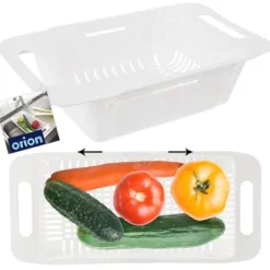 Justerbar kökssil för diskho, sil, durkslag för diskho, 32-44x20x8cm ORION 731623